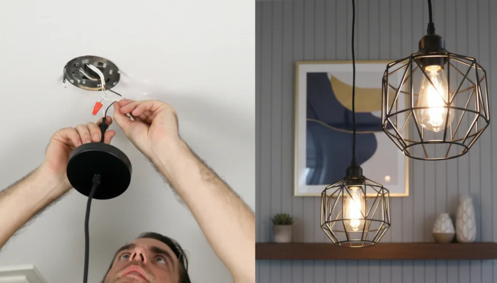 How to install a ceiling light with existing wiring